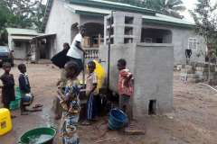 Water borehole in use