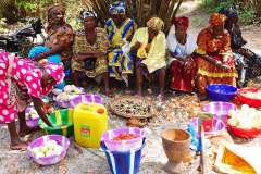 Local women preparing a celebratory meal to bless the project area